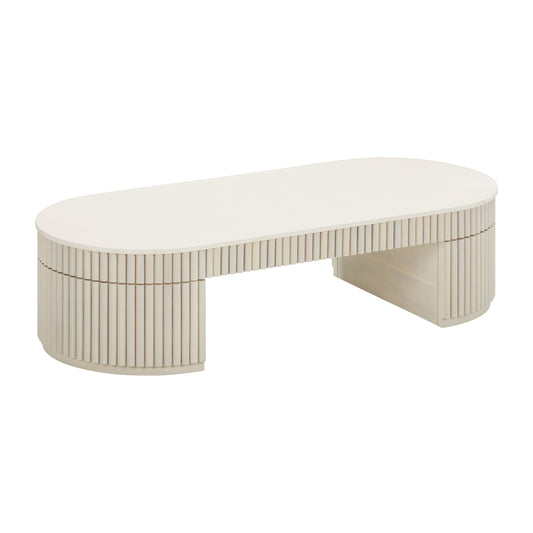 Bella 48 Cream Oval Coffee Table by TOV Oc54323