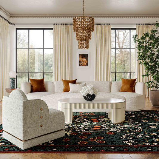 Bella 48" Cream Oval Coffee Table by TOV Furniture – photo 10 of 10