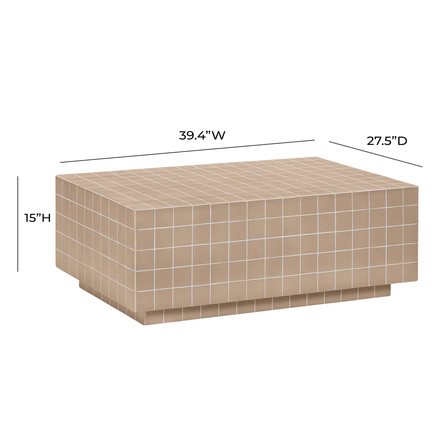Mixie 39 Tile Indoor Outdoor Coffee Table by TOV Oc54328