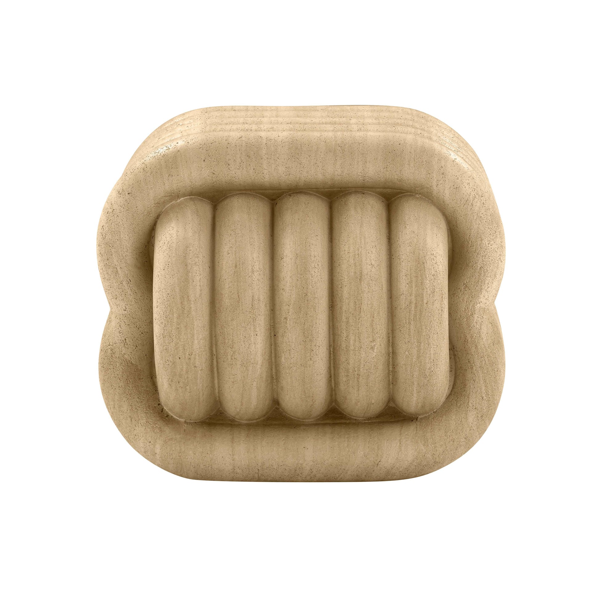 Love Knot Concrete Indoor/Outdoor Accent Stool Travertine by Tov Furniture