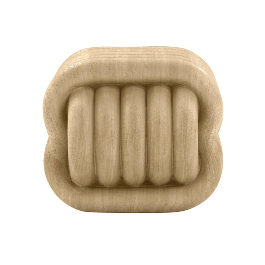 Love Knot Faux Travertine Indoor / Outdoor Accent Stool by TOV Furniture – photo 3 of 7