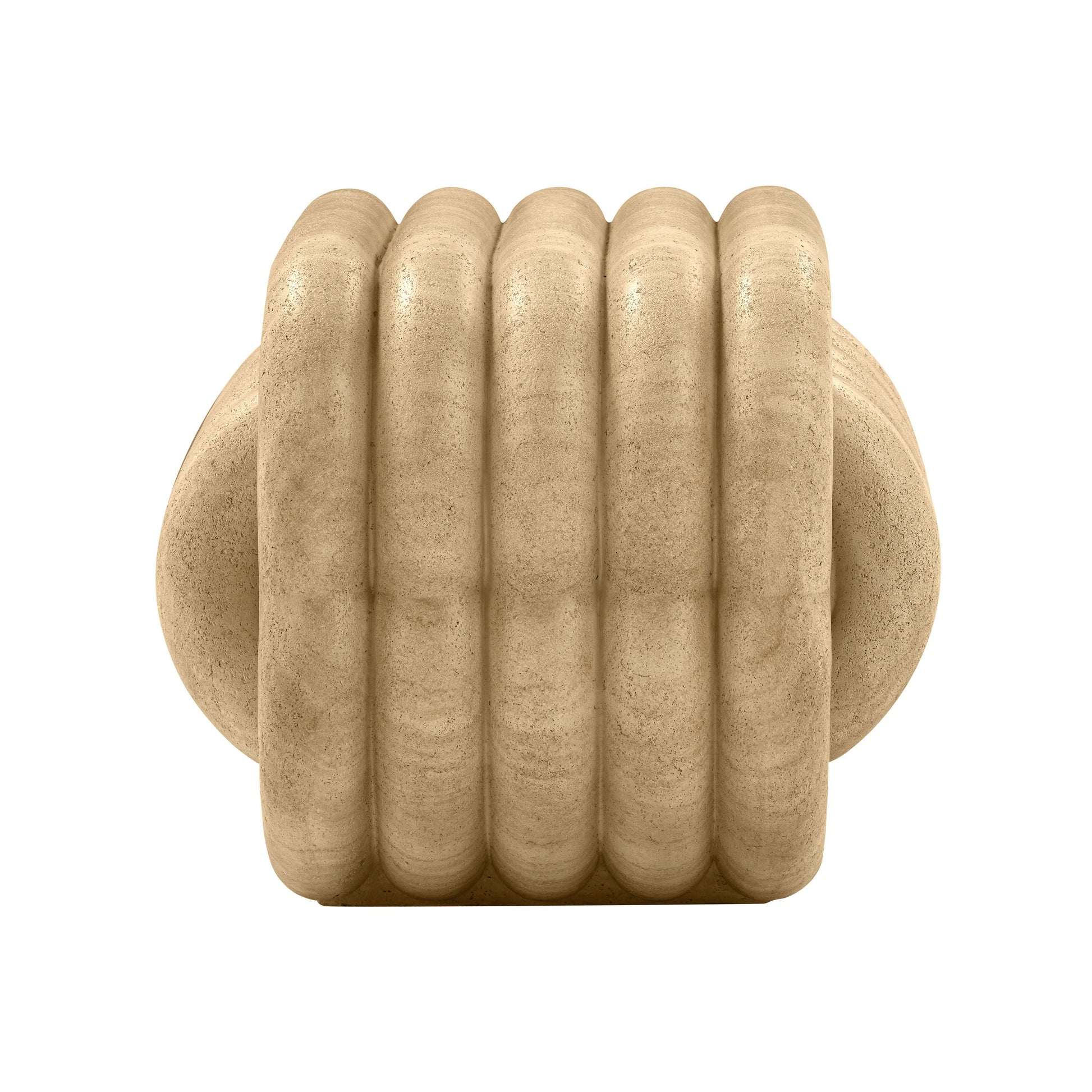Love Knot Concrete Indoor/Outdoor Accent Stool Travertine by Tov Furniture