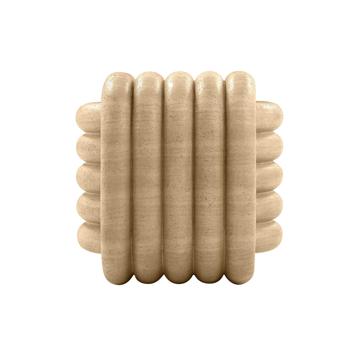 Love Knot Faux Travertine Indoor / Outdoor Accent Stool by TOV Furniture – photo 5 of 7