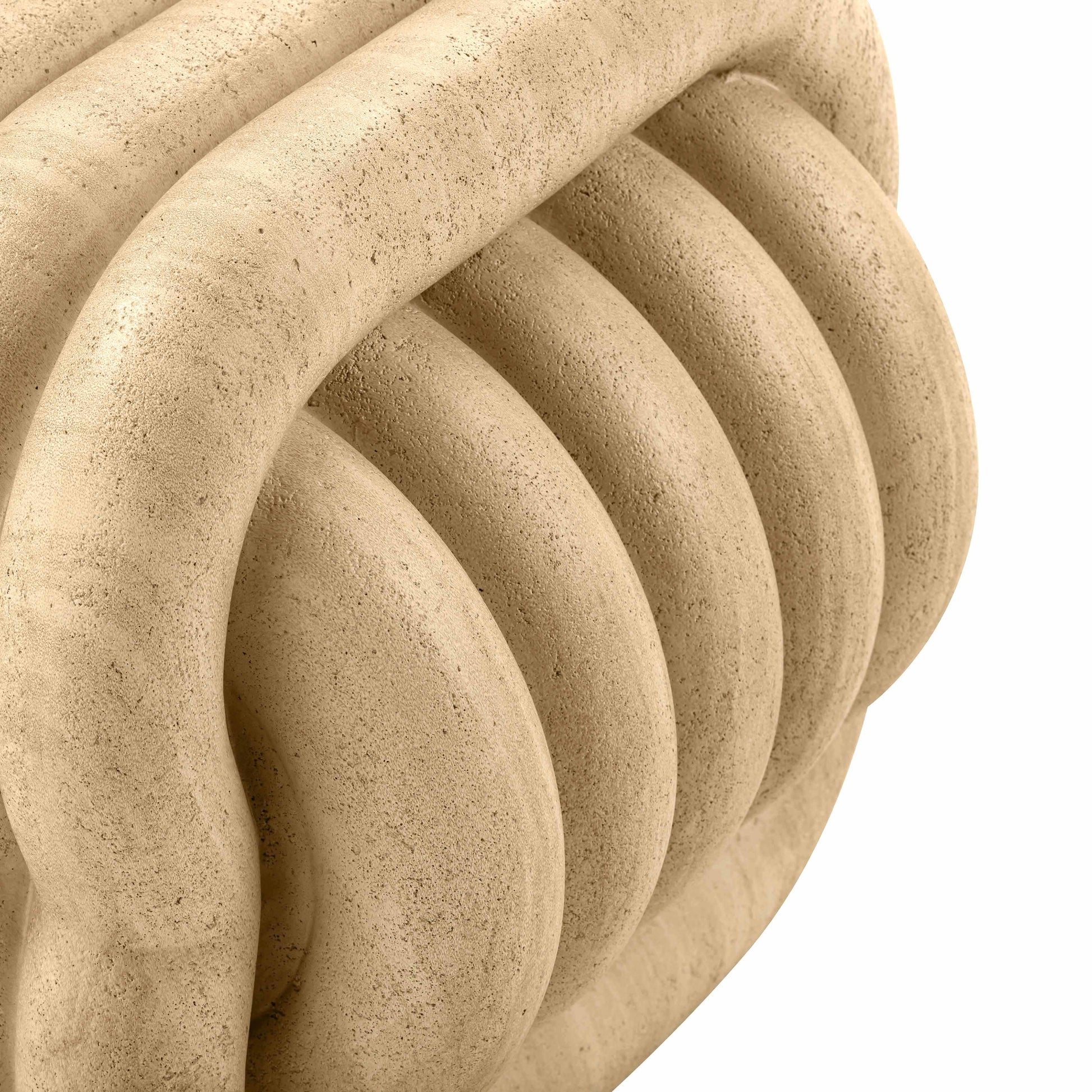Love Knot Concrete Indoor/Outdoor Accent Stool Travertine by Tov Furniture