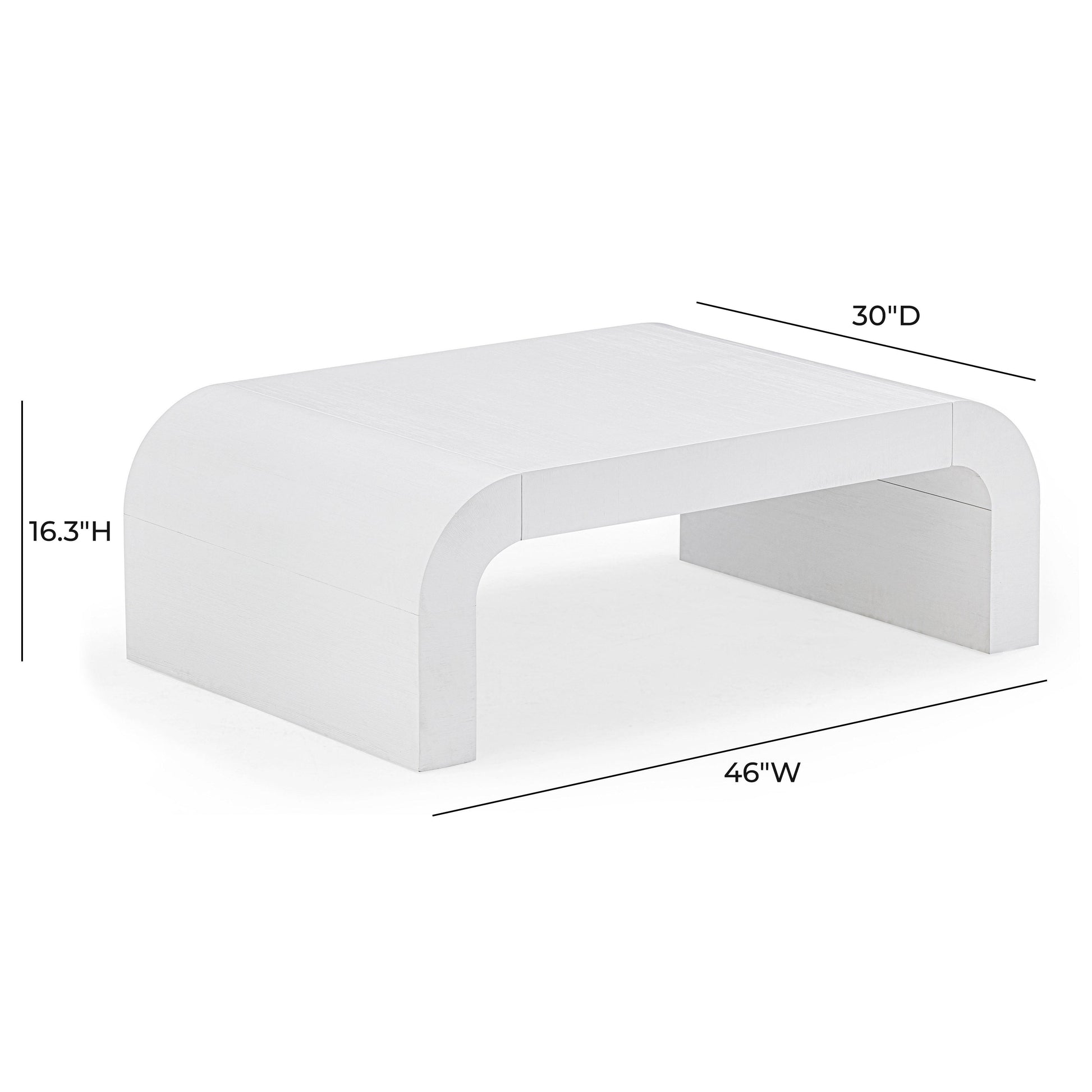 Hump White Coffee Table by TOV