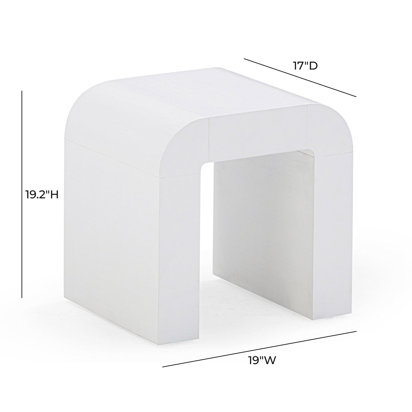 Hump White Side Table by TOV