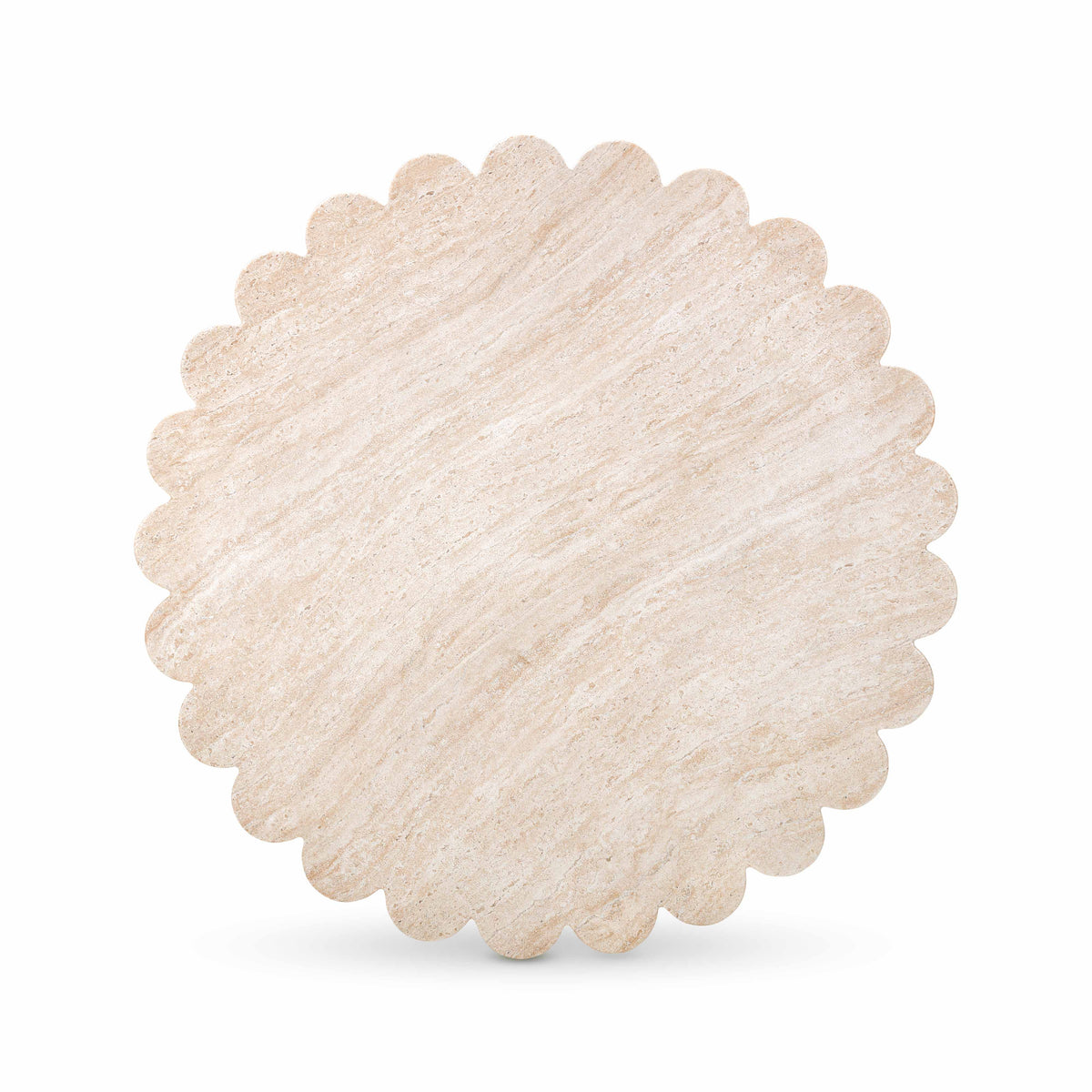 Blossom 36" Washed Faux Travertine Finish Indoor/Outdoor Round Coffee Table by TOV Furniture – photo 4 of 8