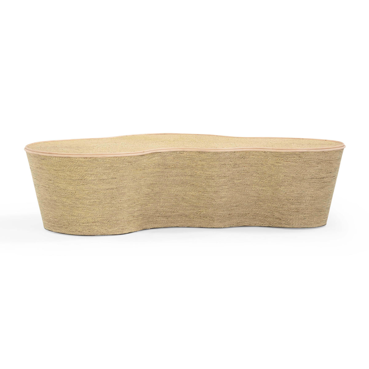 Slab 60" Natural Seagrass Coffee Table by TOV Furniture – photo 3 of 10