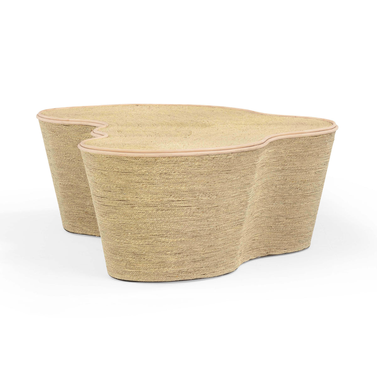 Slab 60" Natural Seagrass Coffee Table by TOV Furniture – photo 5 of 10