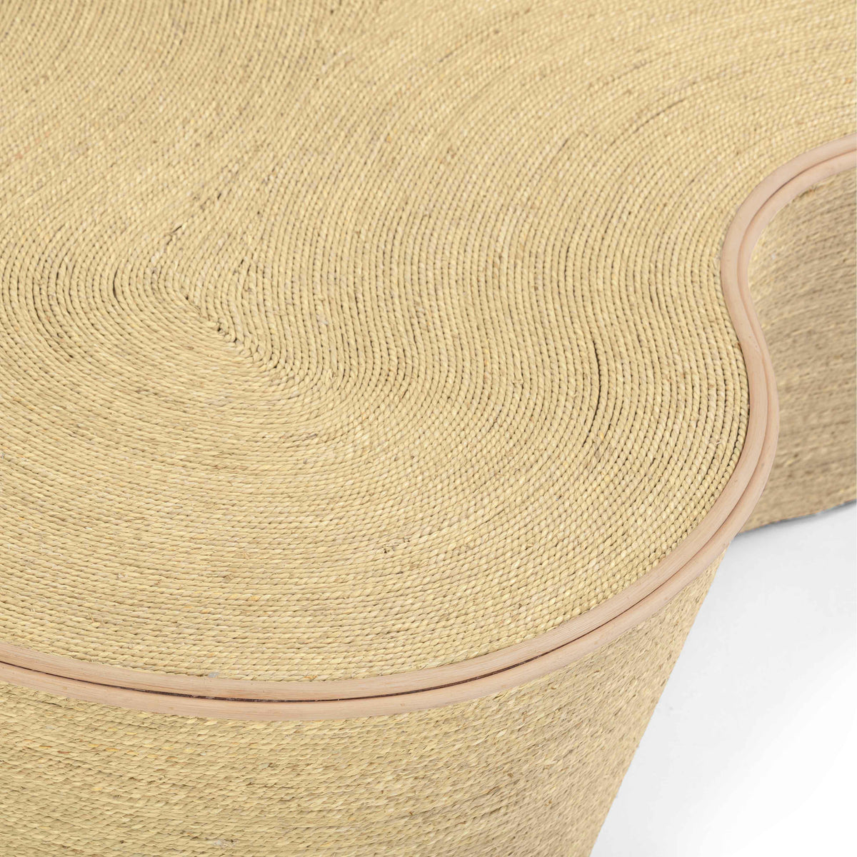 Slab 60" Natural Seagrass Coffee Table by TOV Furniture – photo 9 of 10
