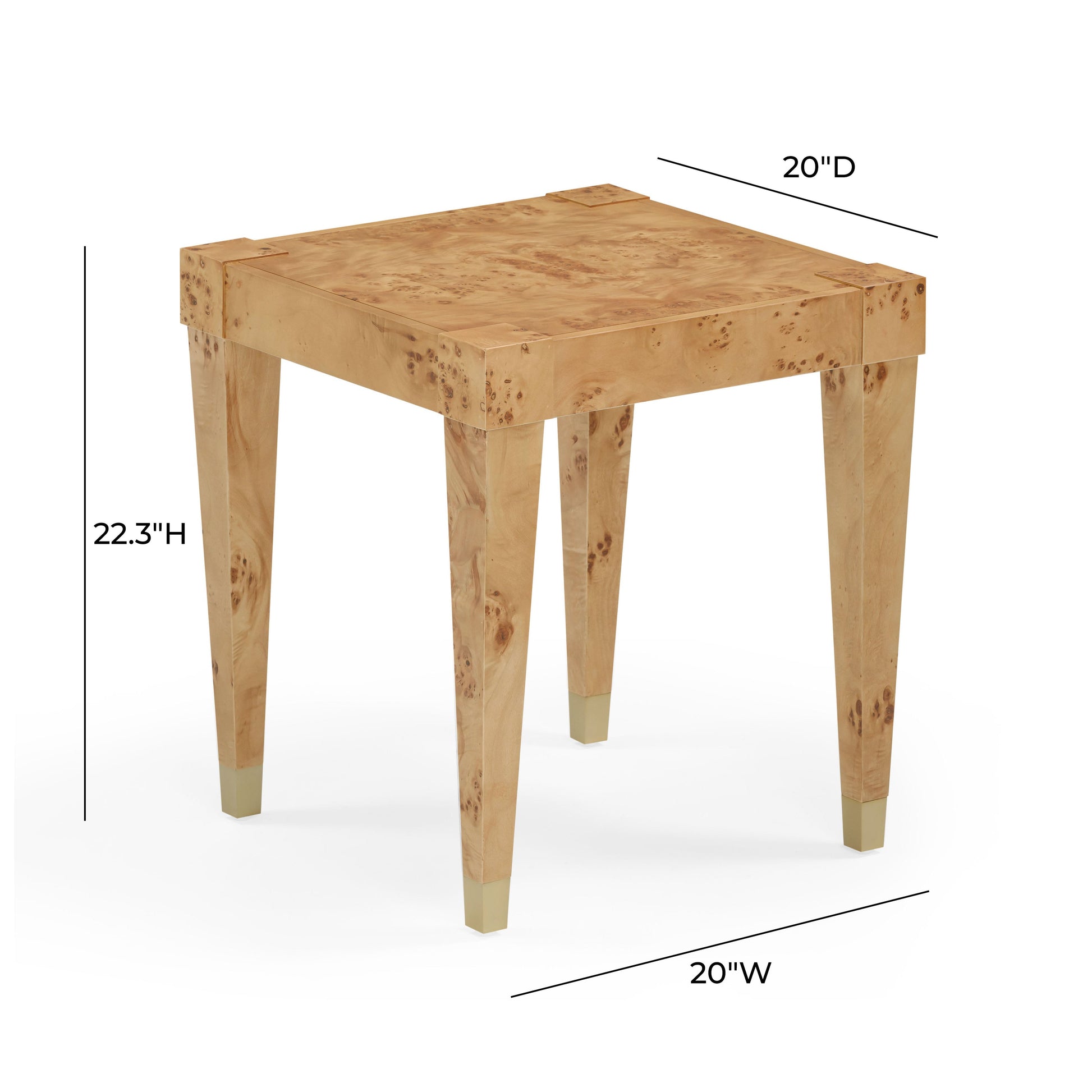 Brandyss Burl End Table Honey by Tov Furniture