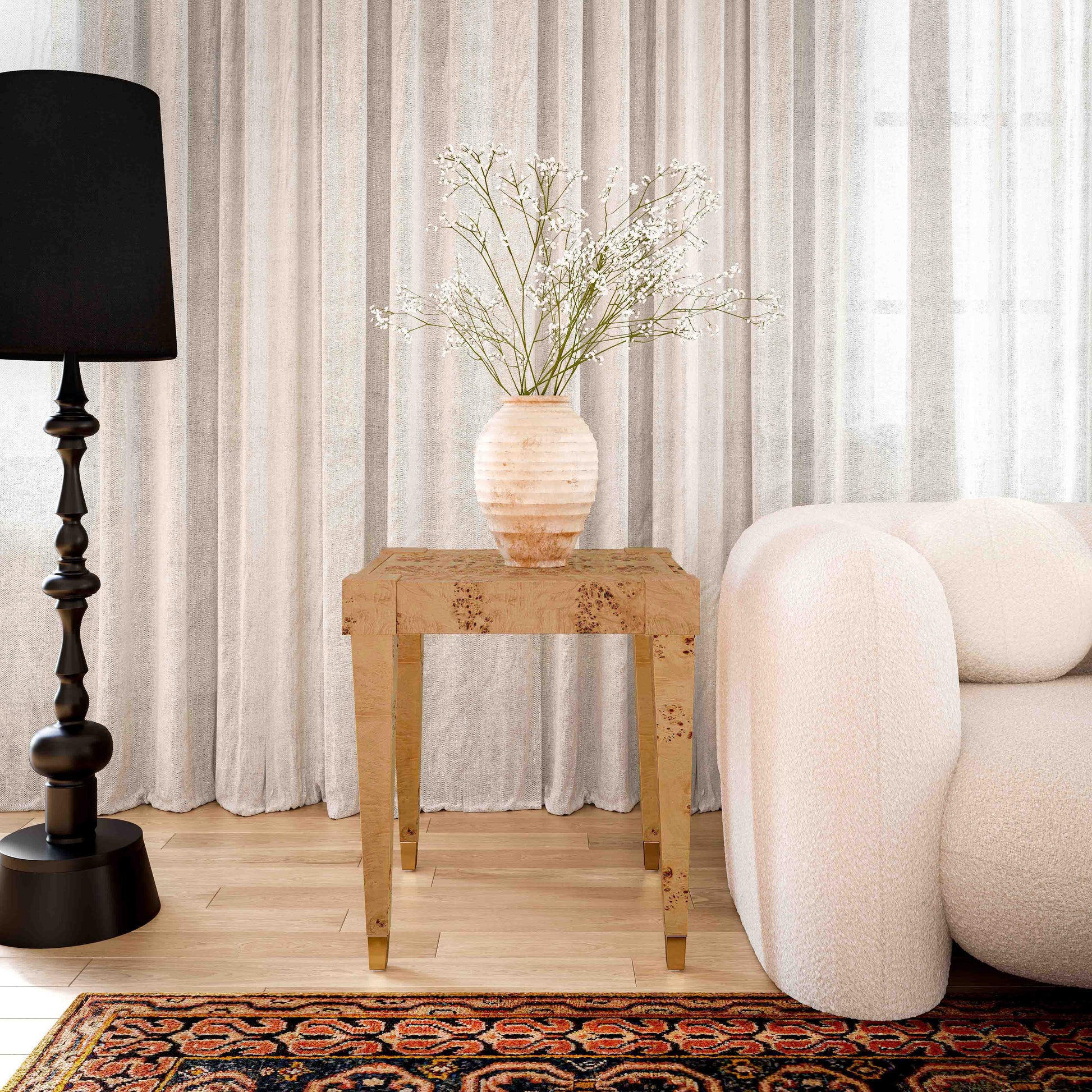 Brandyss Burl End Table Honey by Tov Furniture