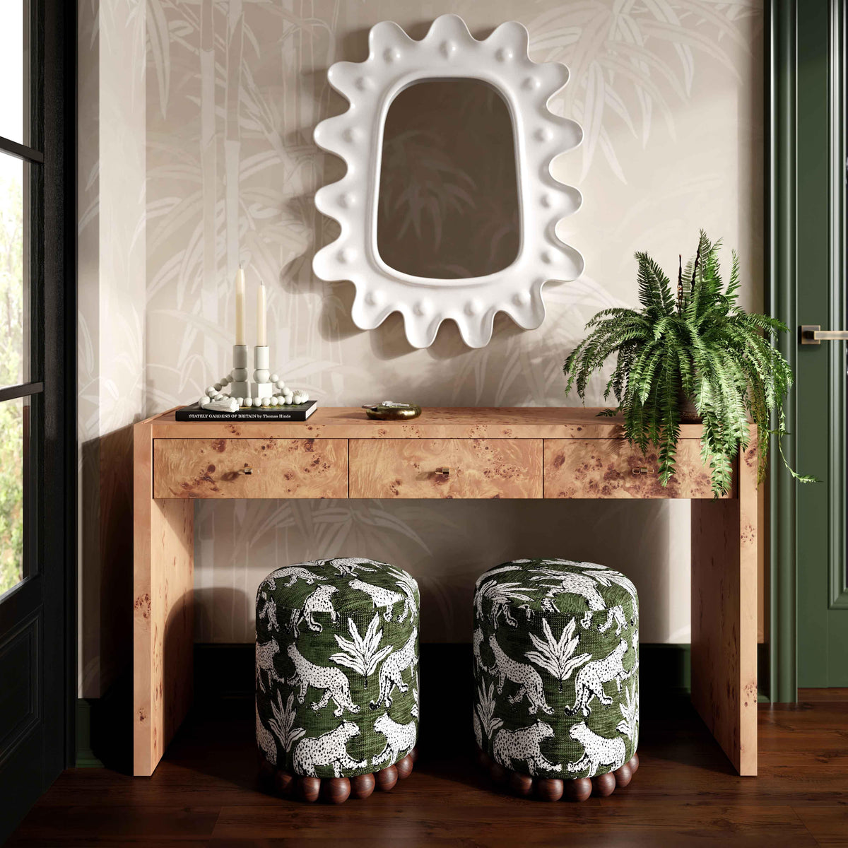 Brandyss Honey Burl Console Table by TOV Furniture – photo 2 of 10