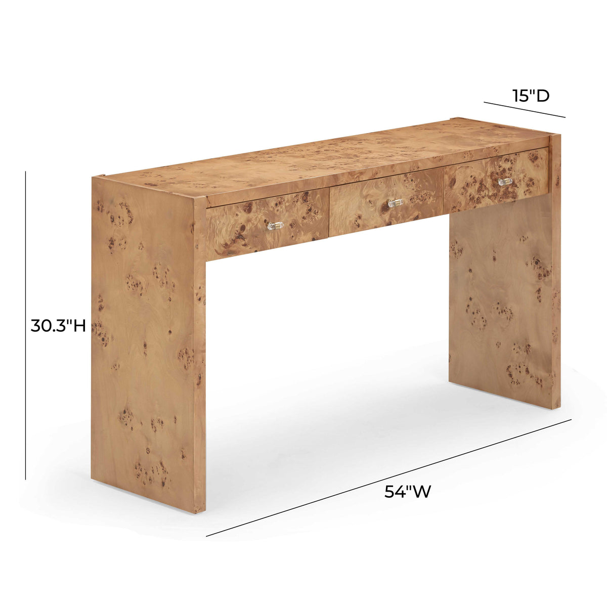 Brandyss Honey Burl Console Table by TOV Furniture – photo 10 of 10