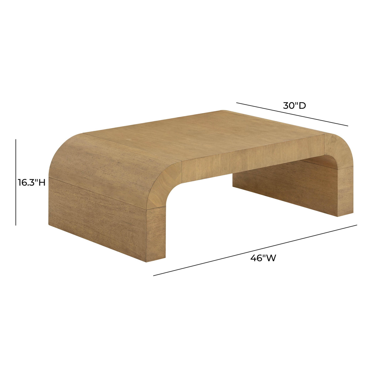 Hump Natural Coffee Table by TOV Furniture – photo 7 of 8