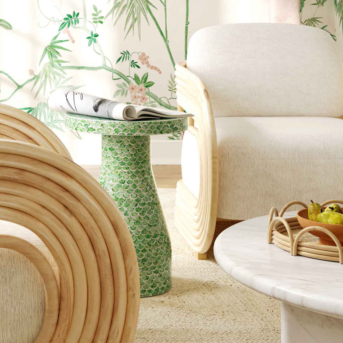 Halio Green Shell Side Table by TOV Furniture – photo 3 of 6