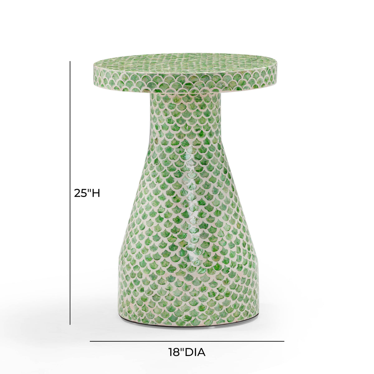 Halio Green Shell Side Table by TOV Furniture – photo 5 of 6
