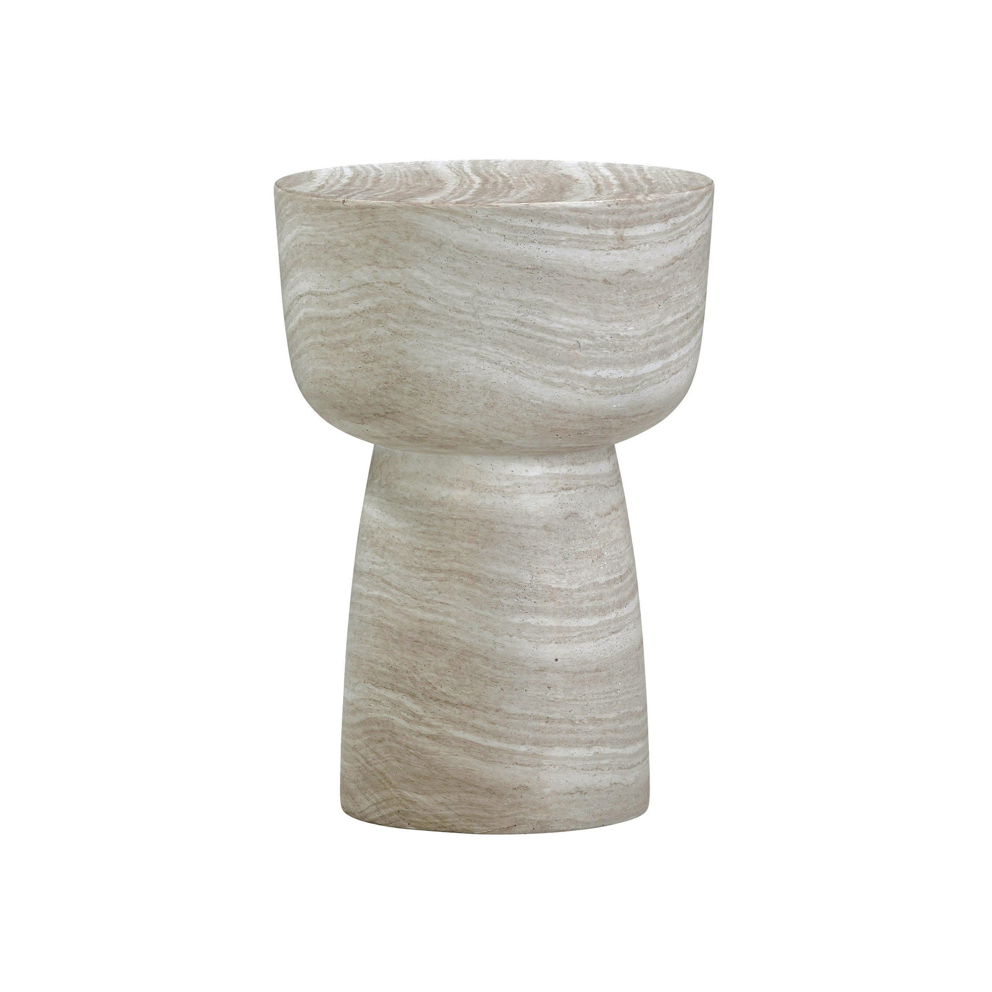 Charra Indoor/Outdoor Side Table Travertine by Tov Furniture
