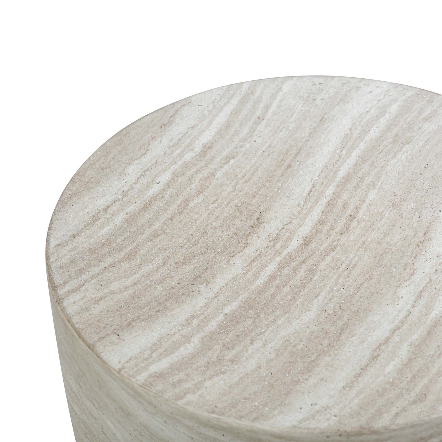 Charra Indoor/Outdoor Side Table Travertine by Tov Furniture