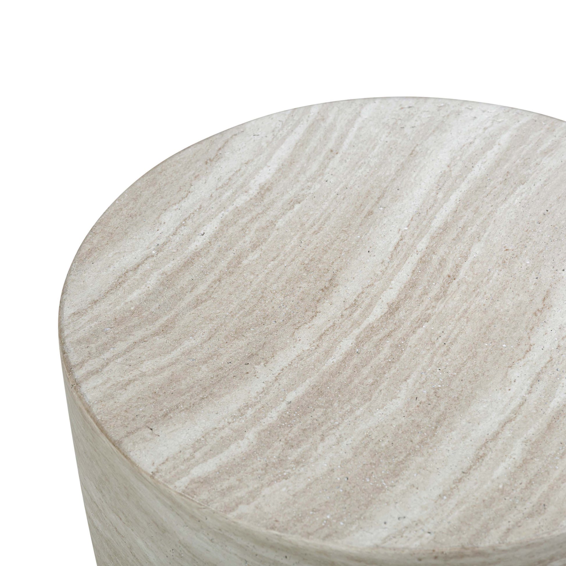 Charra Indoor/Outdoor Side Table Travertine by Tov Furniture