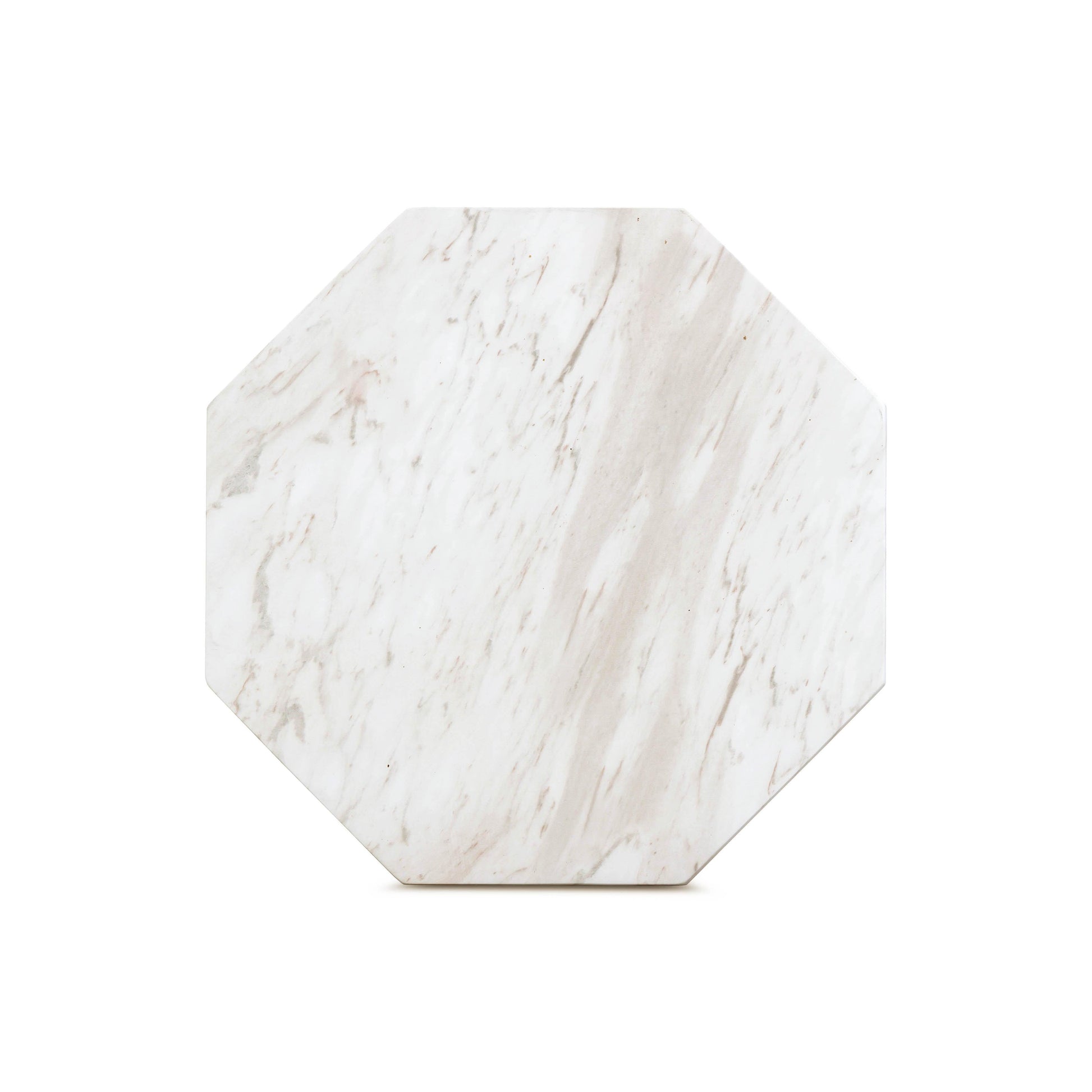 Esme Faux Marble Indoor/Outdoor Round Side Table White by Tov Furniture
