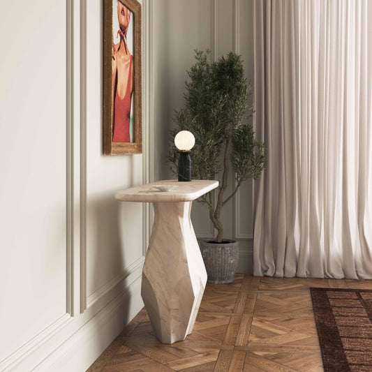 Esme 54" Faux Marble Indoor/Outdoor Long Console Table by TOV Furniture – photo 2 of 8