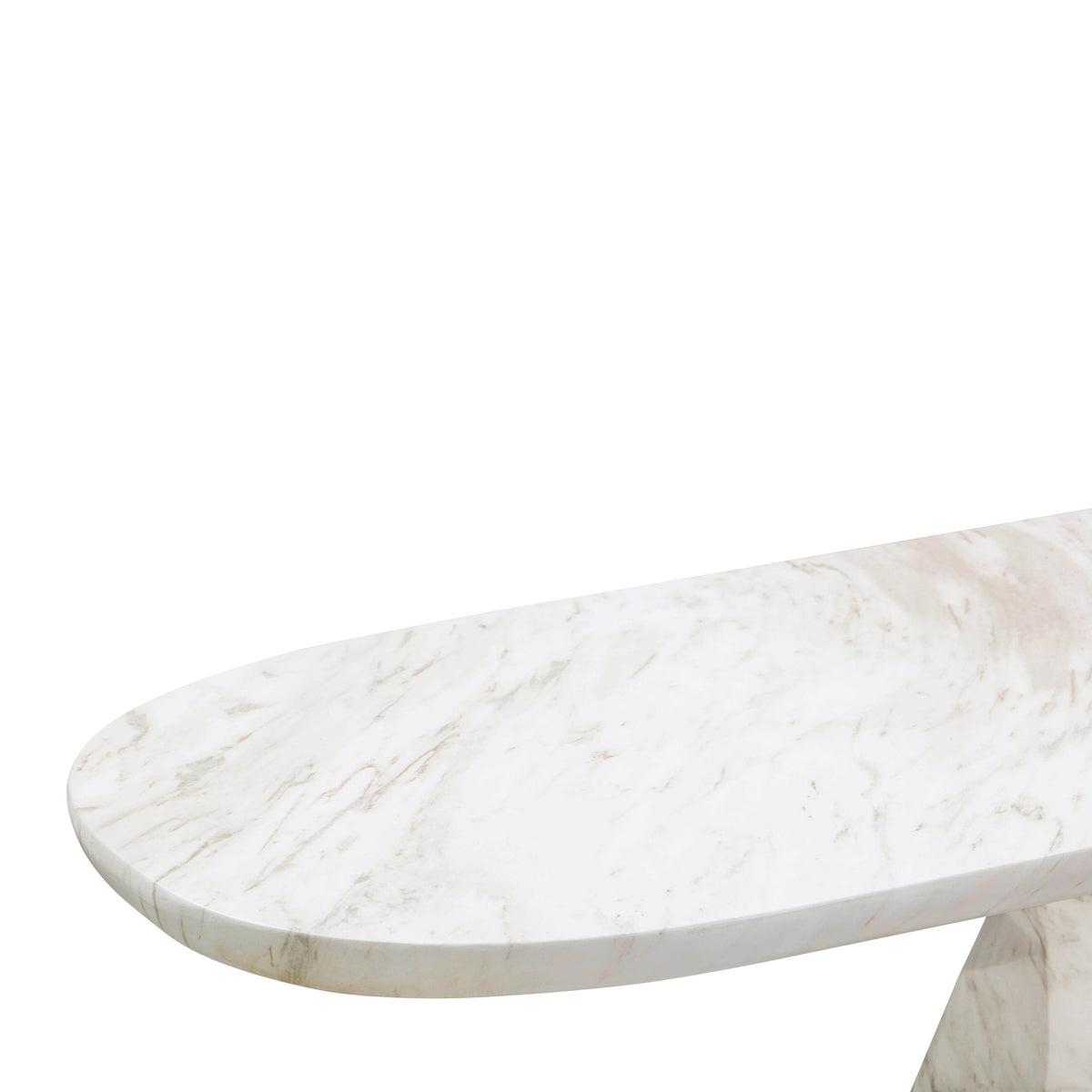 Esme 54" Faux Marble Indoor/Outdoor Long Console Table by TOV Furniture – photo 6 of 8