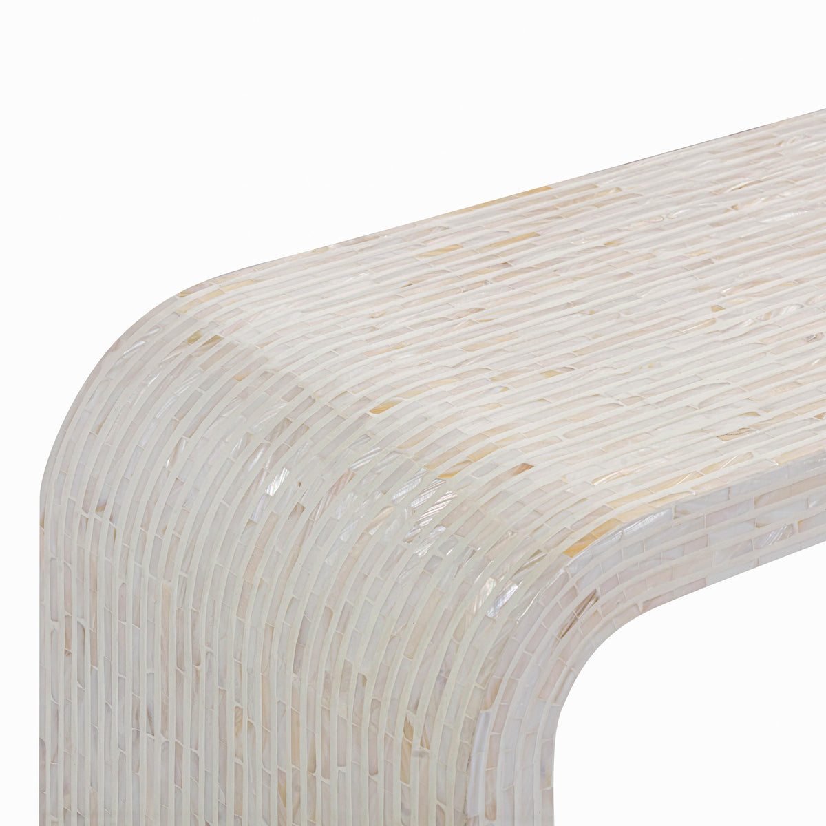 Opus 43" Cream Capiz Shell Console Table by TOV Furniture – photo 5 of 8