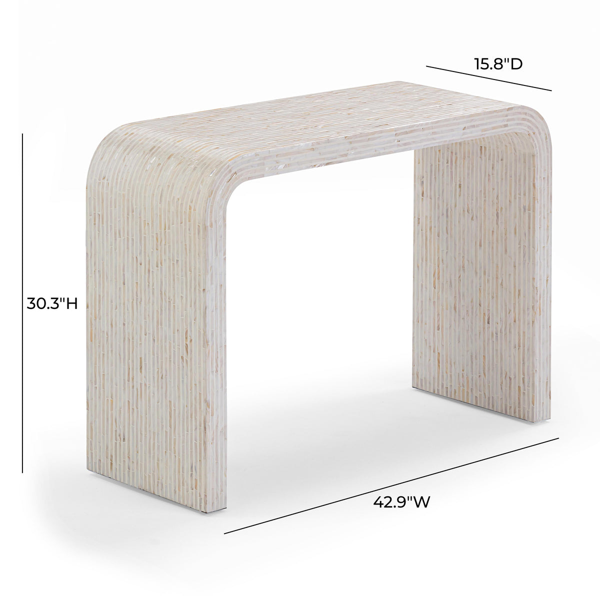 Opus 43" Cream Capiz Shell Console Table by TOV Furniture – photo 7 of 8