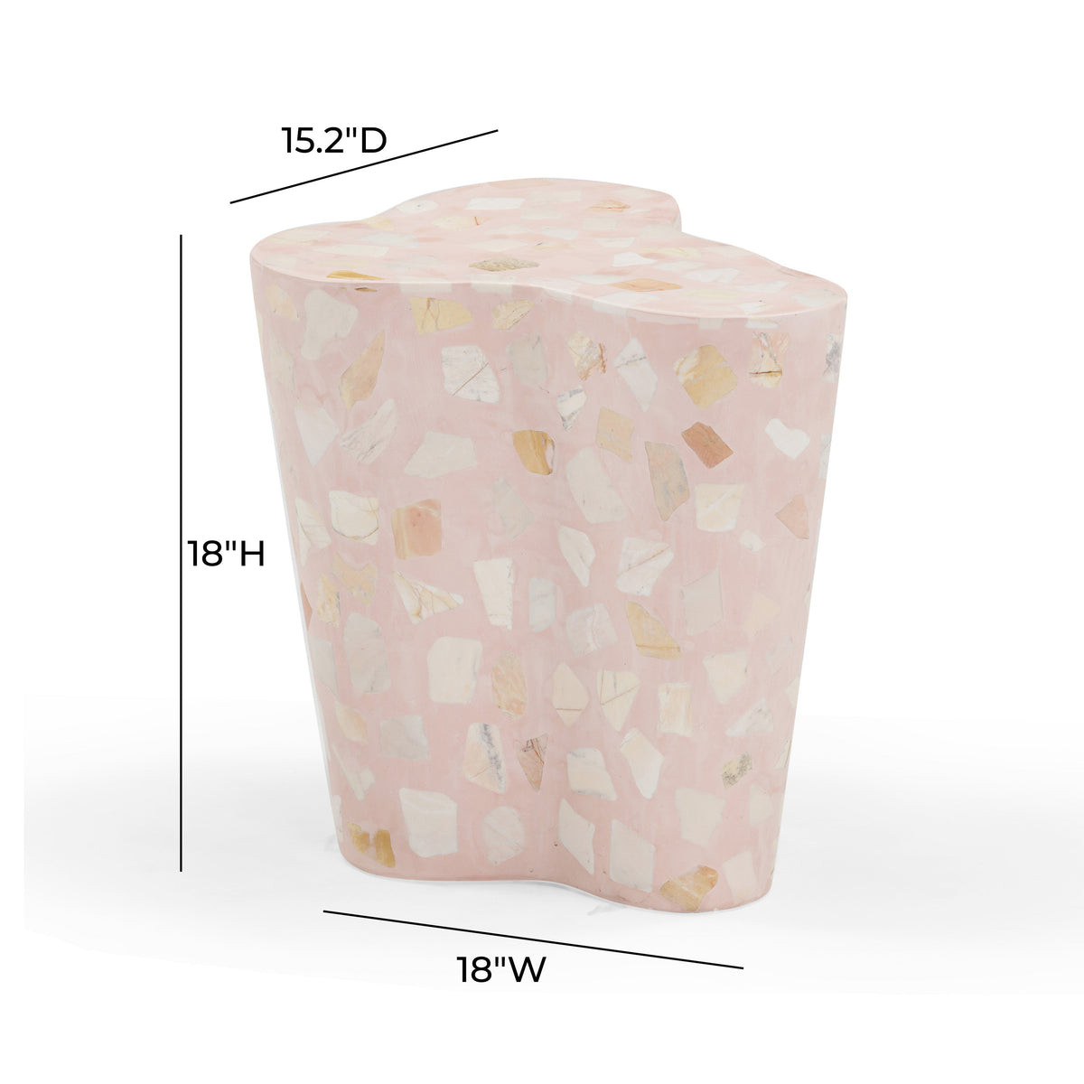 Slab Sunset Pink Terrazzo Side Table by TOV Furniture – photo 10 of 10