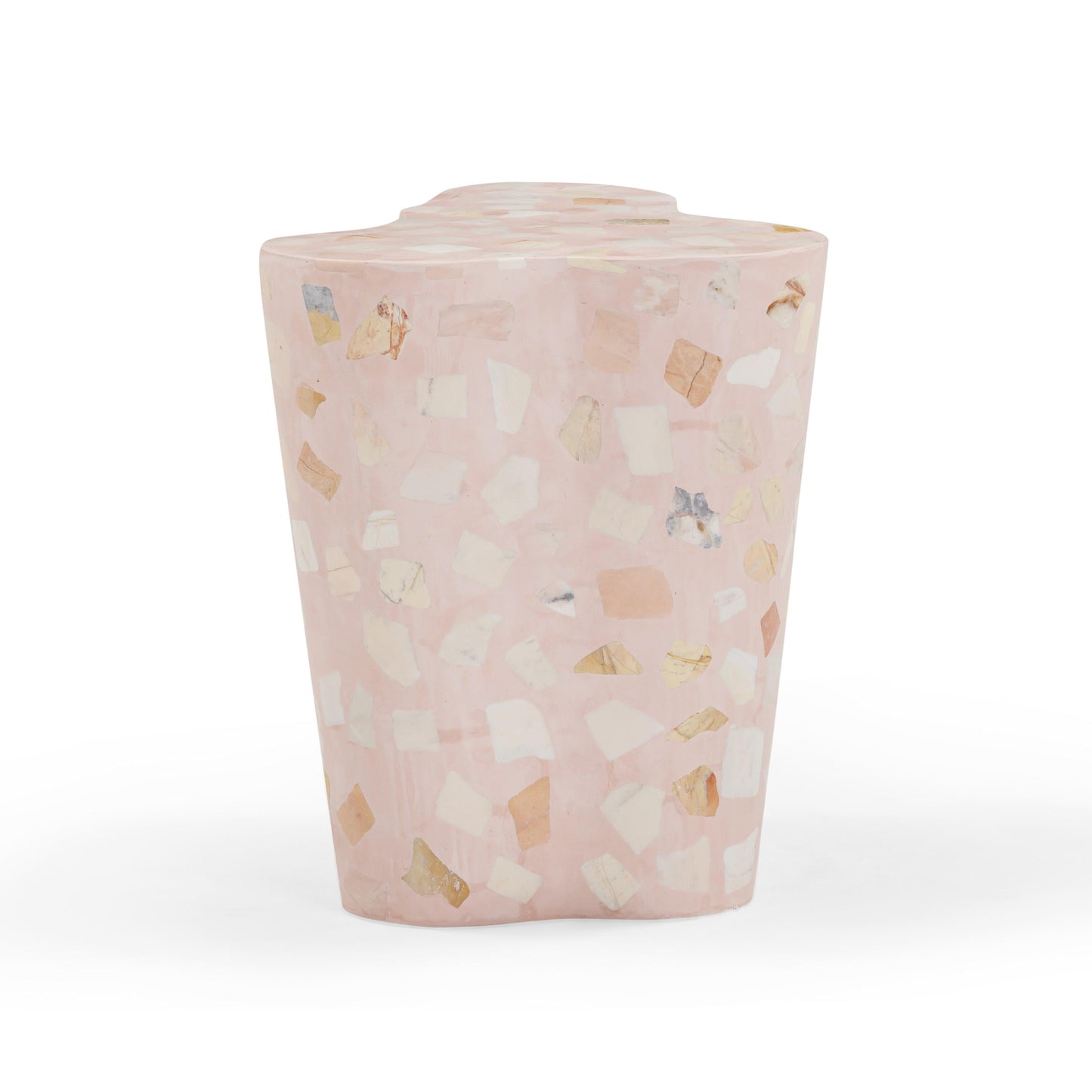 Slab Faux Terrazzo Indoor/Outdoor Side Table Pink by Tov Furniture