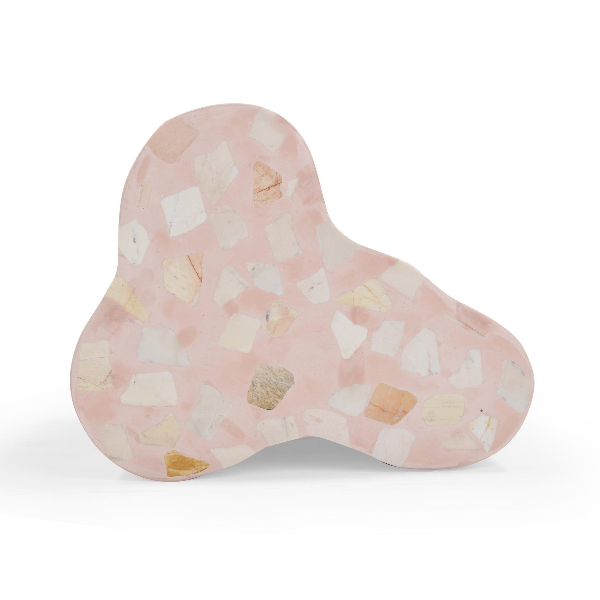 Slab Faux Terrazzo Indoor/Outdoor Side Table Pink by Tov Furniture
