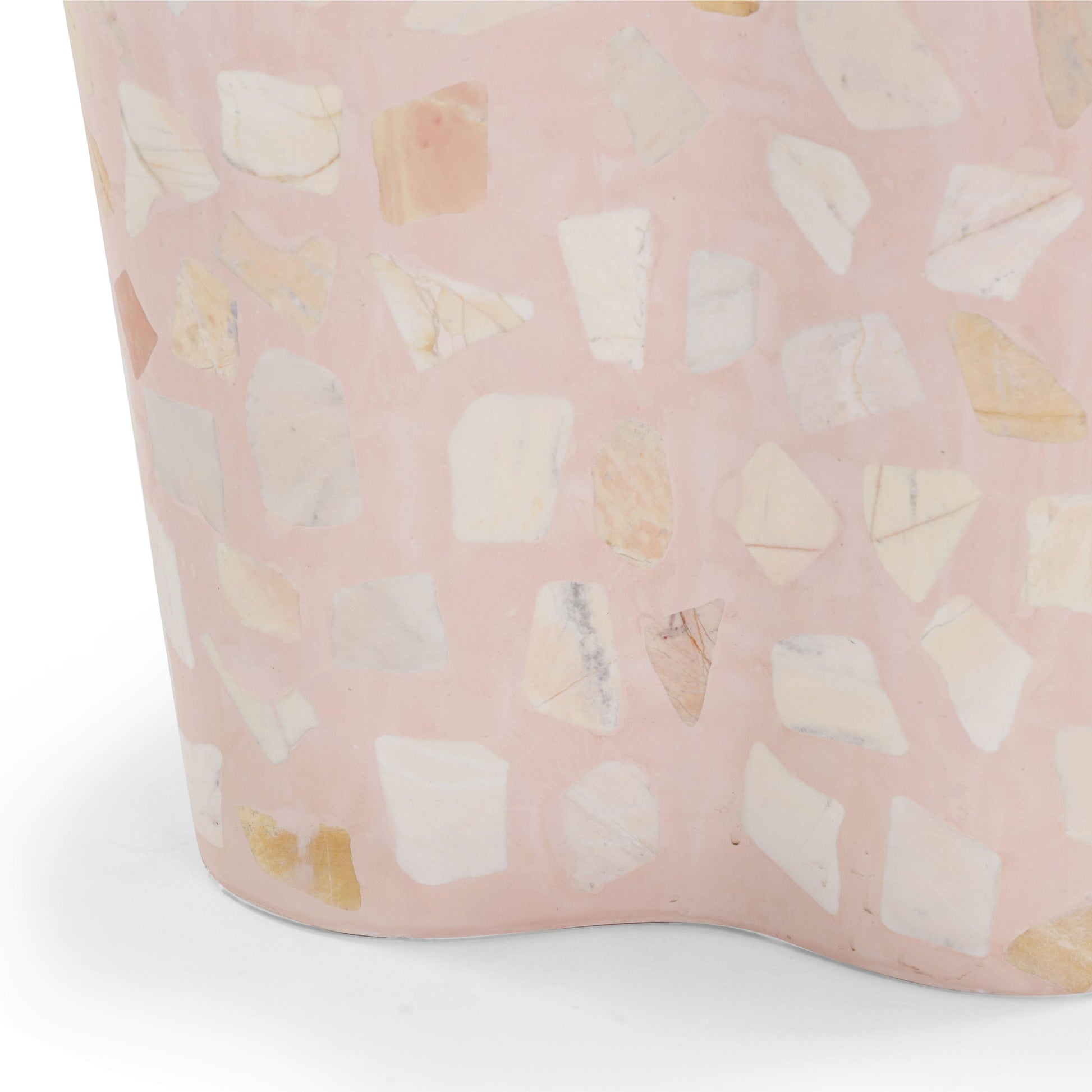Slab Faux Terrazzo Indoor/Outdoor Side Table Pink by Tov Furniture