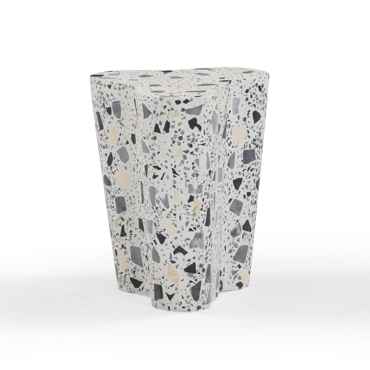 Slab Black & White Riverbed Terrazzo Side Table by TOV Furniture – photo 4 of 10
