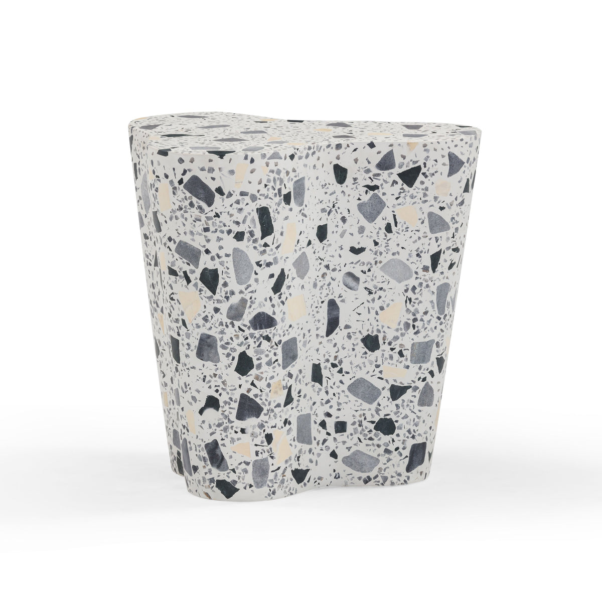 Slab Black & White Riverbed Terrazzo Side Table by TOV Furniture – photo 3 of 10