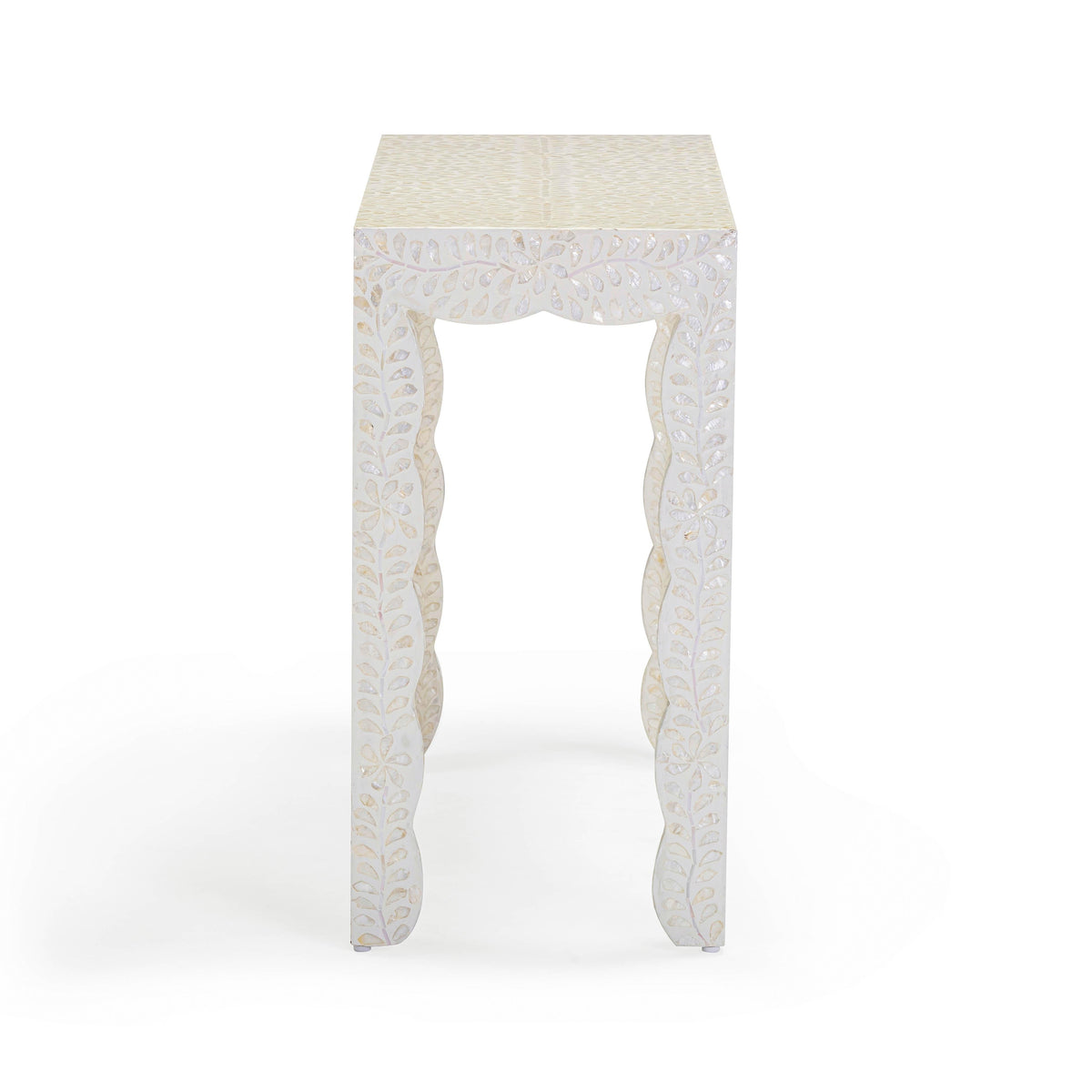 Piara 43" Natural Capiz Shell Console Table by TOV Furniture – photo 4 of 7