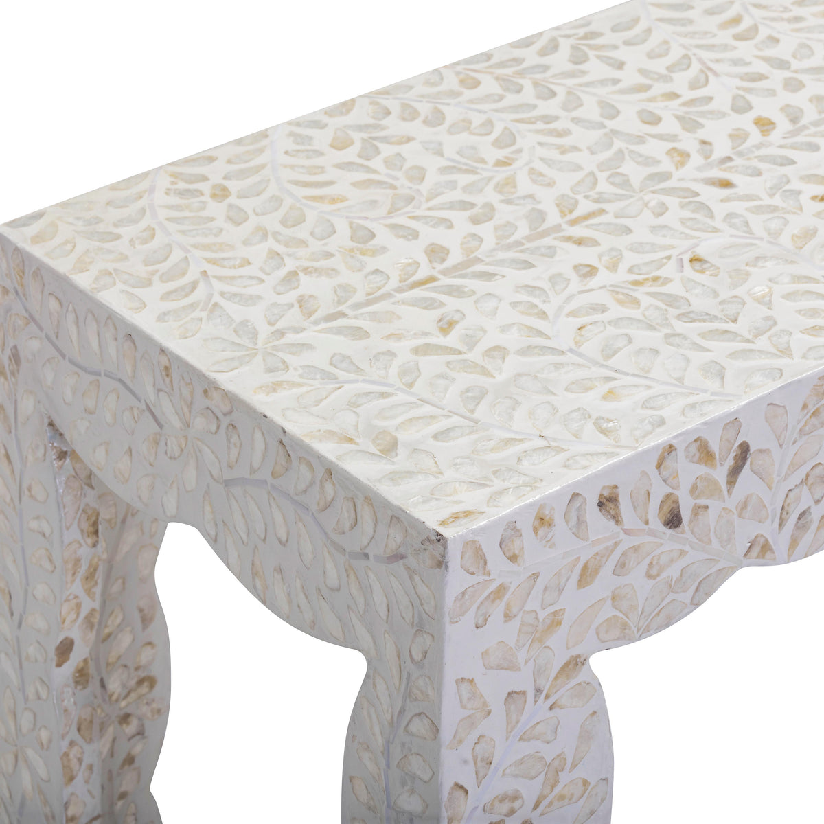 Piara 43" Natural Capiz Shell Console Table by TOV Furniture – photo 5 of 7