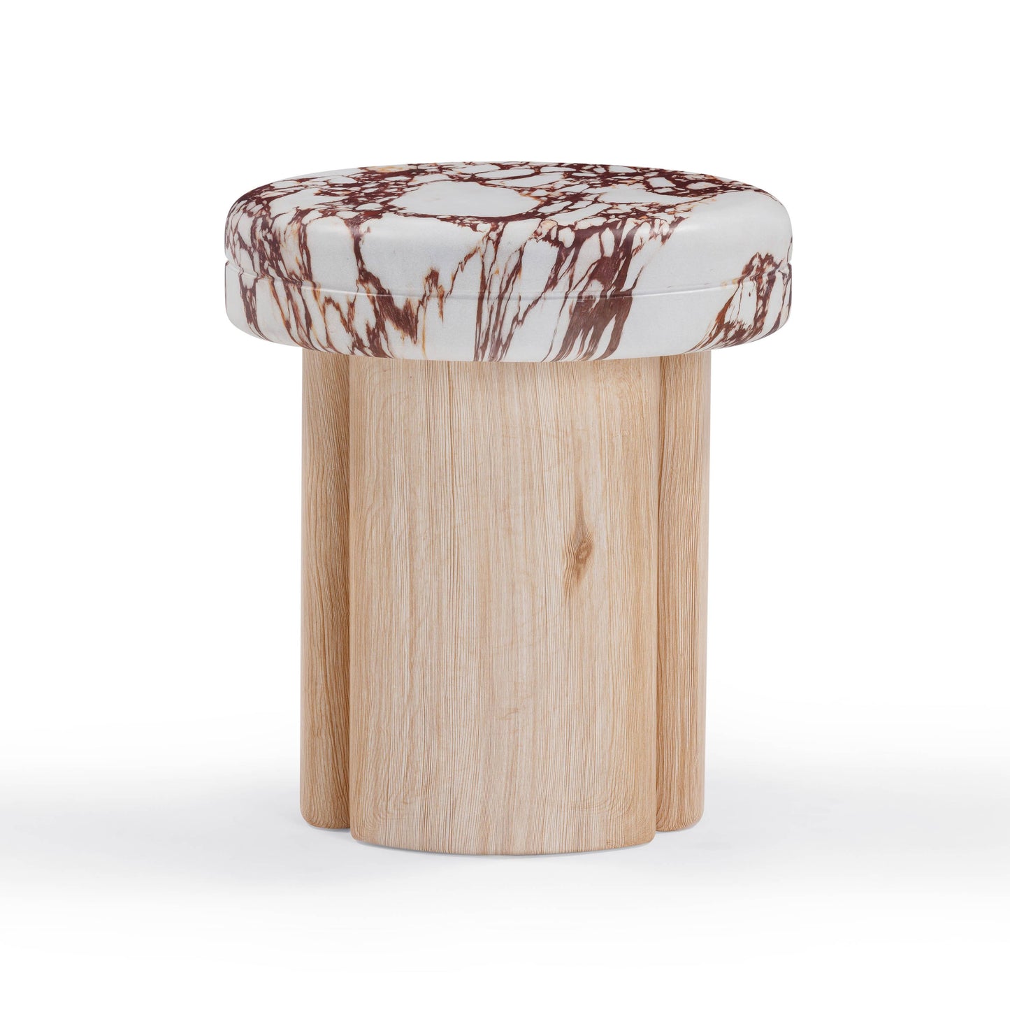 Sheila Textured Concrete Indoor/Outdoor Side Table Multi, Natural by Tov Furniture