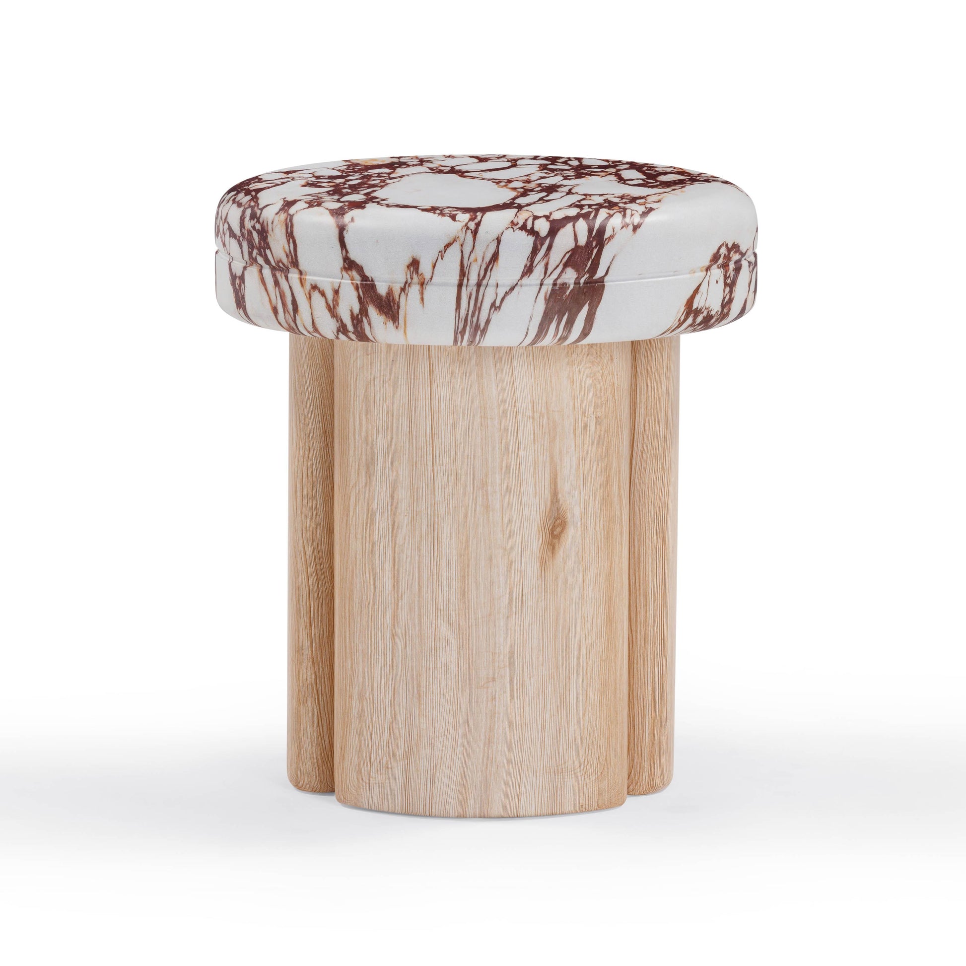 Sheila Textured Concrete Indoor/Outdoor Side Table Multi, Natural by Tov Furniture