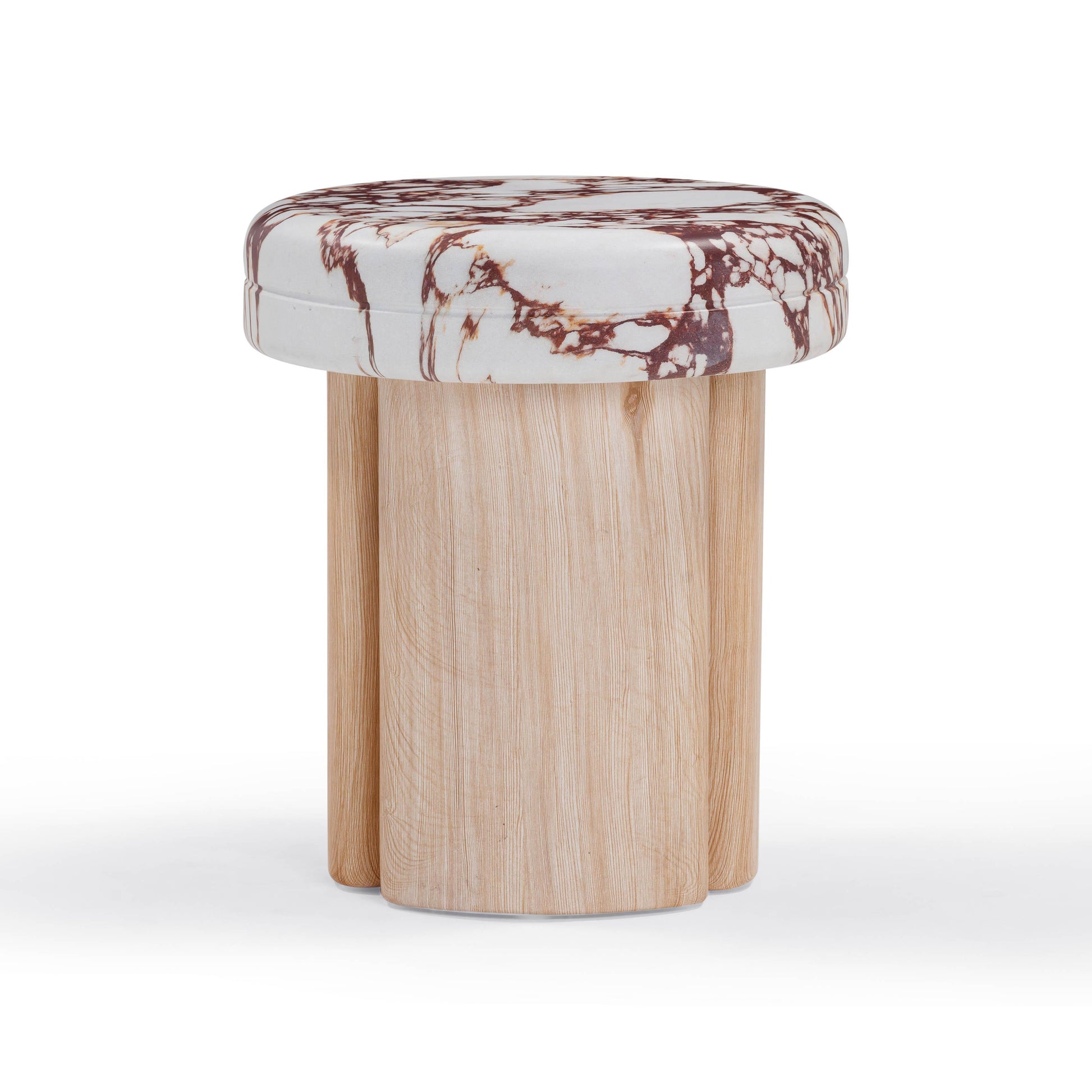 Sheila Textured Concrete Indoor/Outdoor Side Table Multi, Natural by Tov Furniture