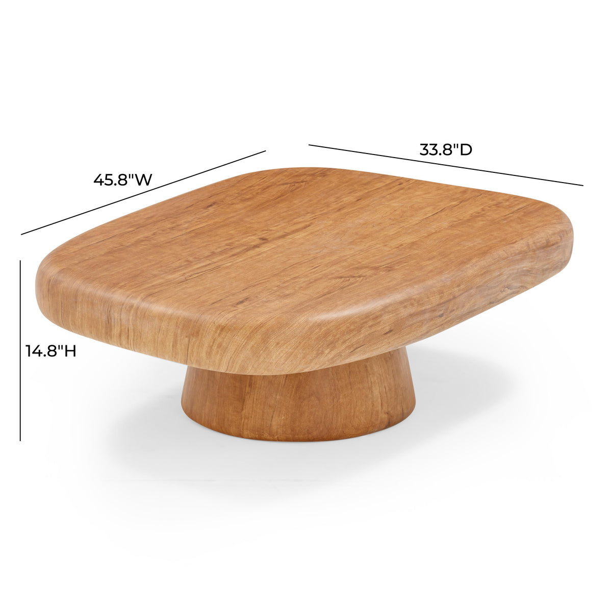 Darial Faux Wood Grain Pattern Indoor/Outdoor Coffee Table by TOV Furniture – photo 9 of 10