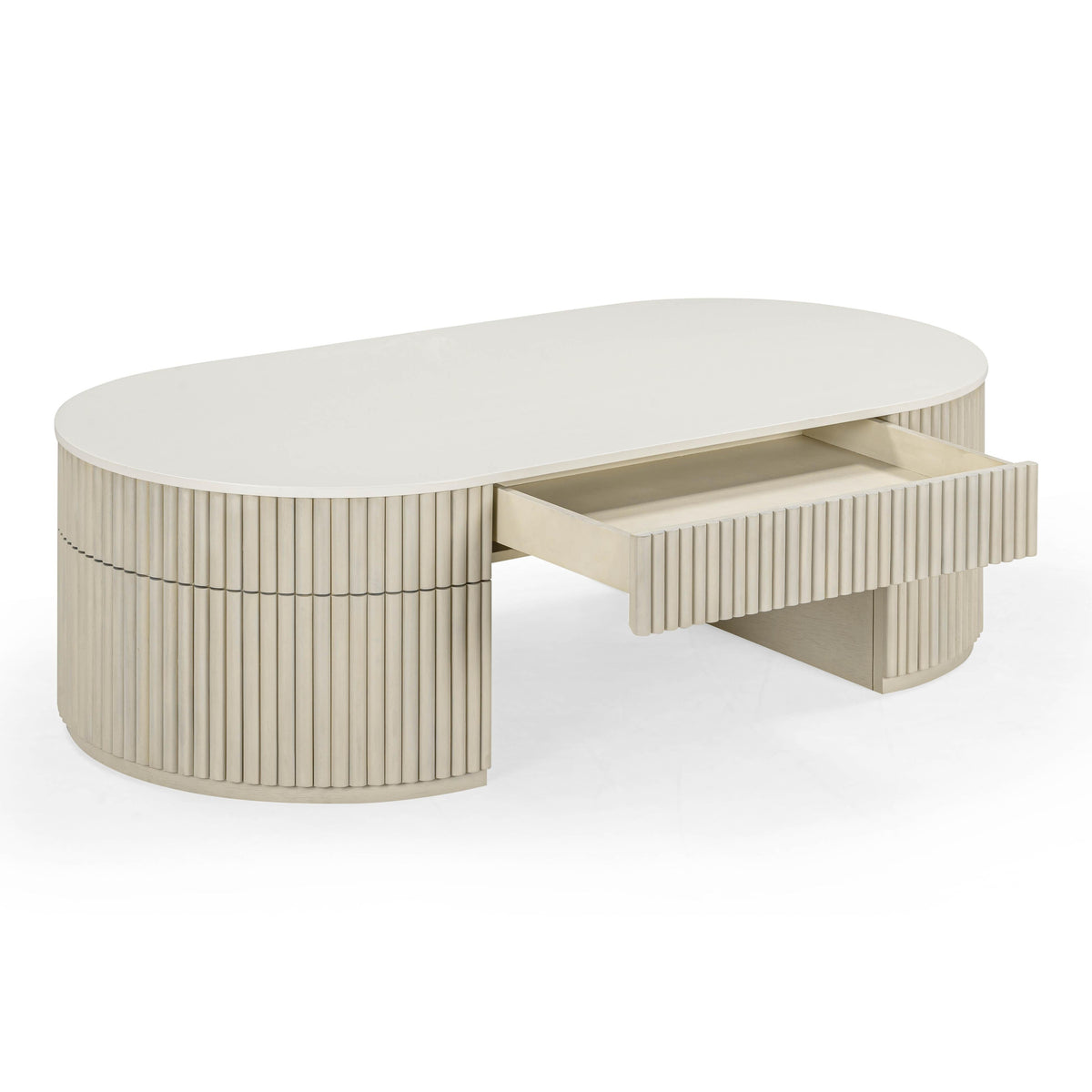 Bella 52" Cream Large Storage Coffee Table by TOV Furniture – photo 1 of 8