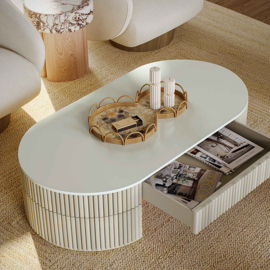 Bella 52" Cream Large Storage Coffee Table by TOV Furniture – photo 2 of 8