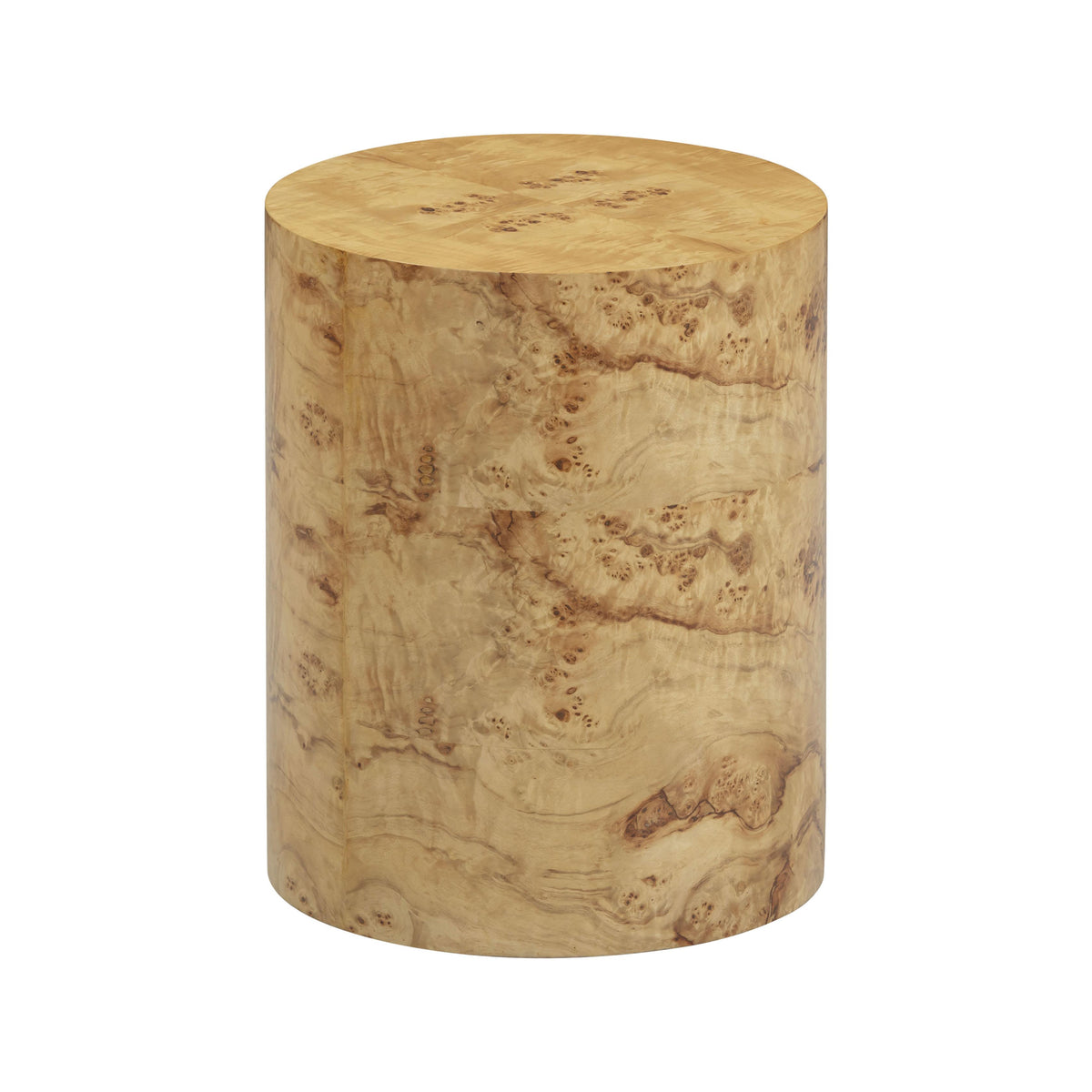 Fig Natural Burl Drum Side Table by TOV Furniture – photo 5 of 10
