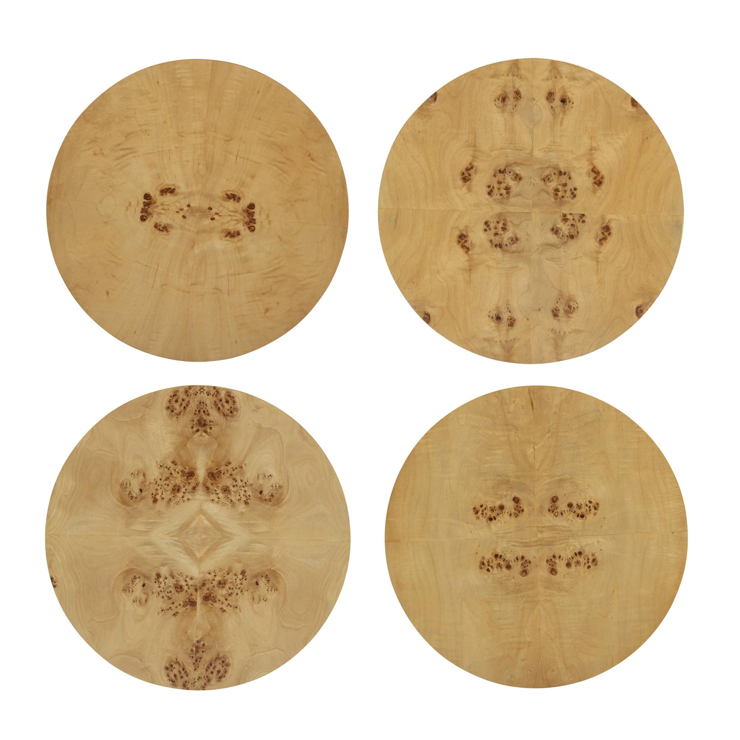 Fig Natural Burl Drum Side Table Natural by Tov Furniture