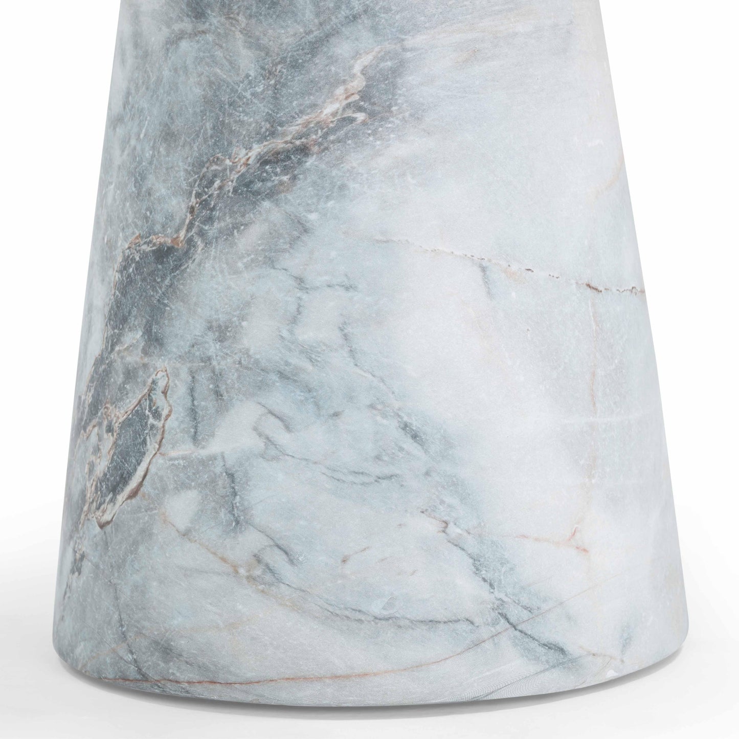 Zara Faux Aegean Marble Indoor/Outdoor Side Table Blue, White by Tov Furniture