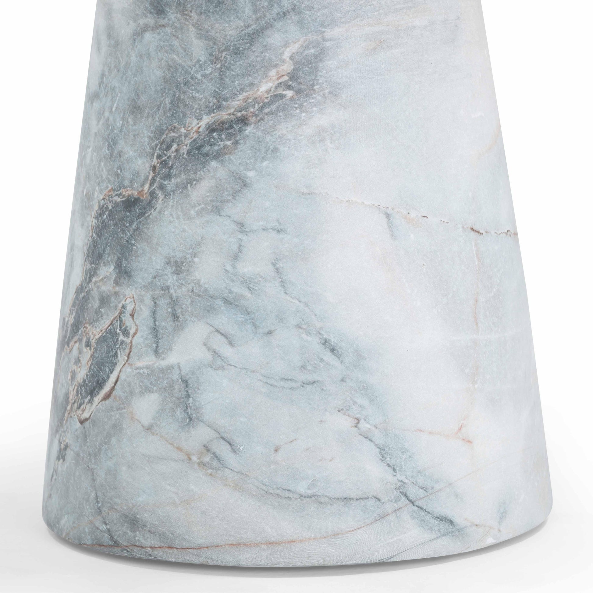 Zara Faux Aegean Marble Indoor/Outdoor Side Table Blue, White by Tov Furniture