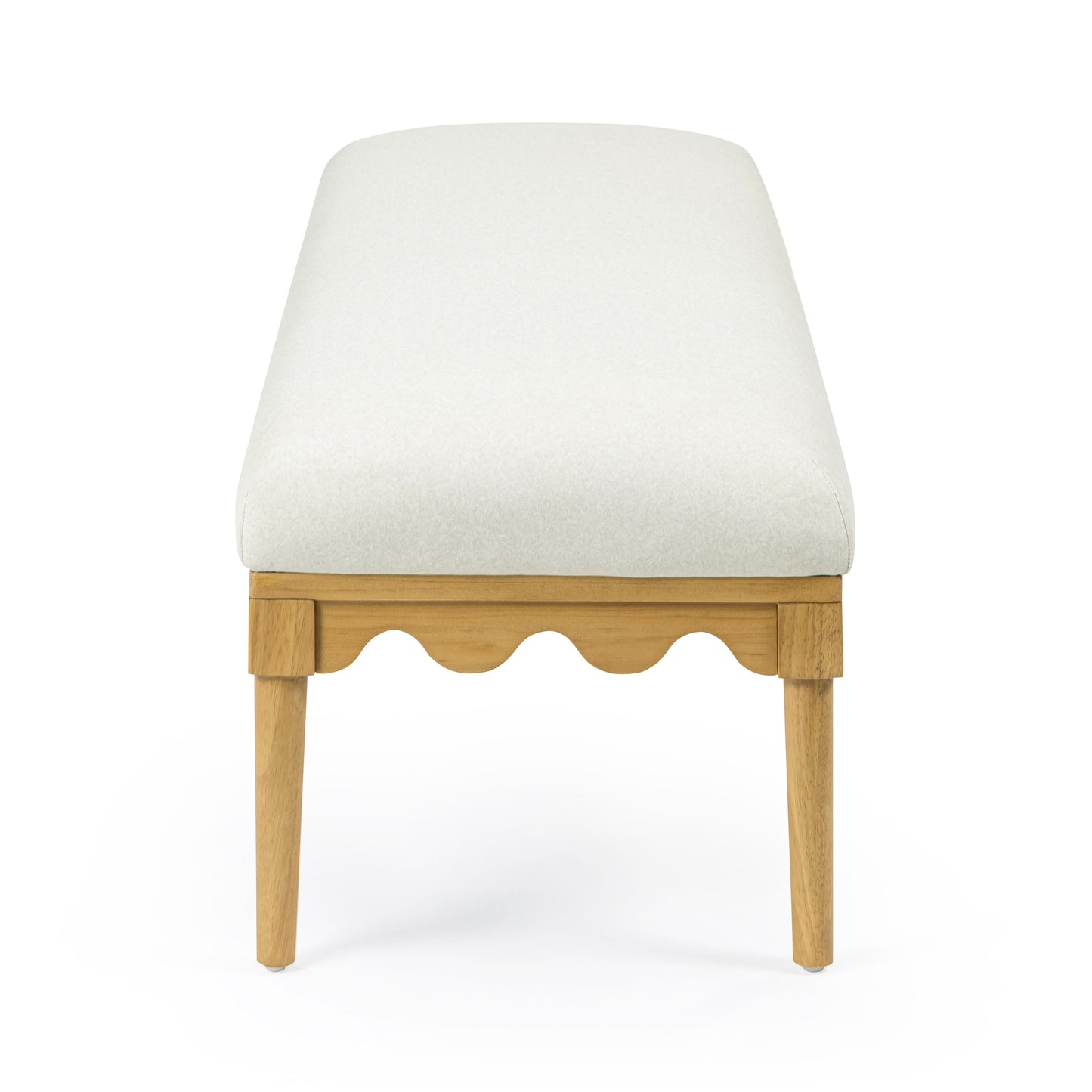 Oodle 56.5" Performance Vegan Mohair Bench Cream by Tov Furniture