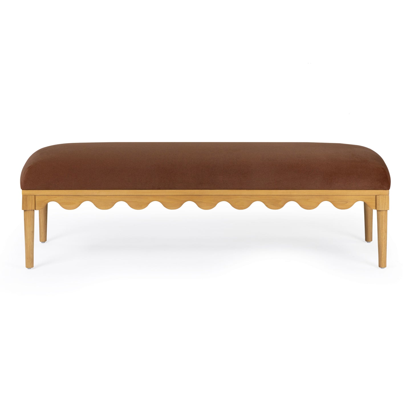 Oodle 56.5" Performance Vegan Mohair Bench Bronze by Tov Furniture