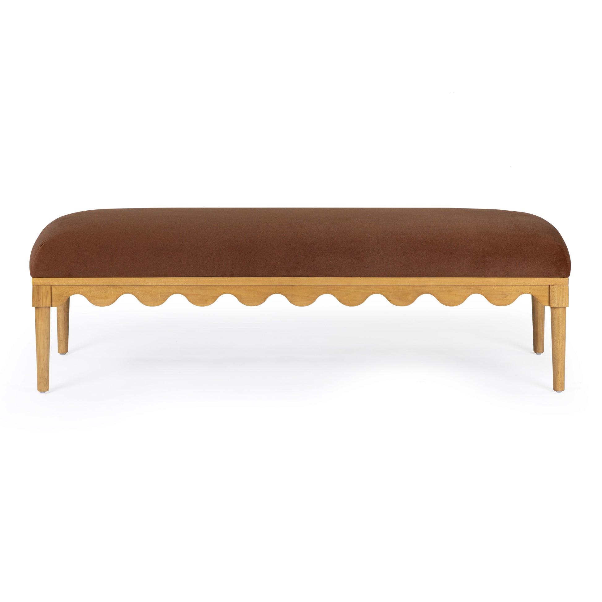 Oodle 56.5" Performance Vegan Mohair Bench Bronze by Tov Furniture